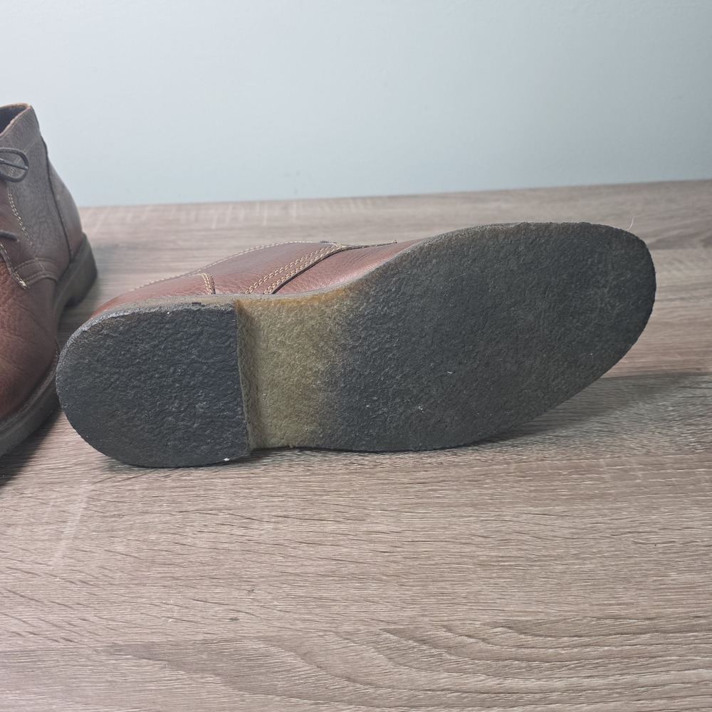 Johnston & Murphy Mens Brown Pebbled Leather Chukka Boots 59-12363 Size 10M - Picture 6 of 11